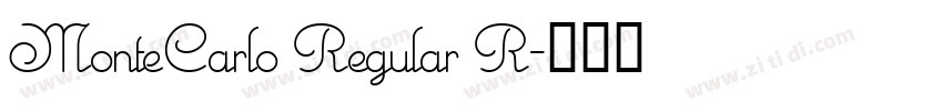 MonteCarlo Regular R字体转换